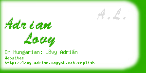 adrian lovy business card